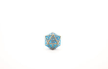 LPG Dice RPG Set Draco Bright Blue/Brass