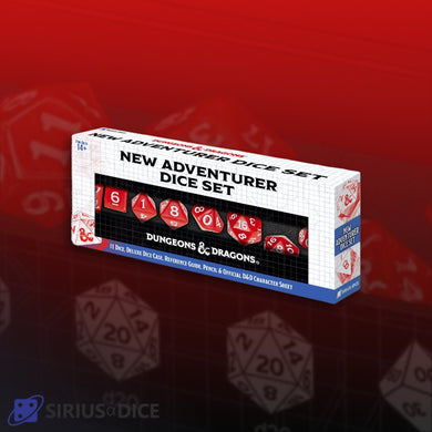 D&D New Adventurer Dice Set - Red Dice