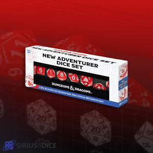 D&D New Adventurer Dice Set - Red Dice