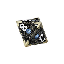 LPG Dice Scaled Eye Dice Set Tarnished Gold/Blue