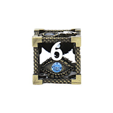 LPG Dice Scaled Eye Dice Set Tarnished Gold/Blue
