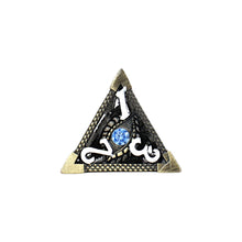 LPG Dice Scaled Eye Dice Set Tarnished Gold/Blue