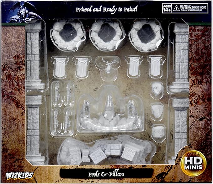 WizKids Deep Cuts Unpainted Miniatures Pools and Pillars