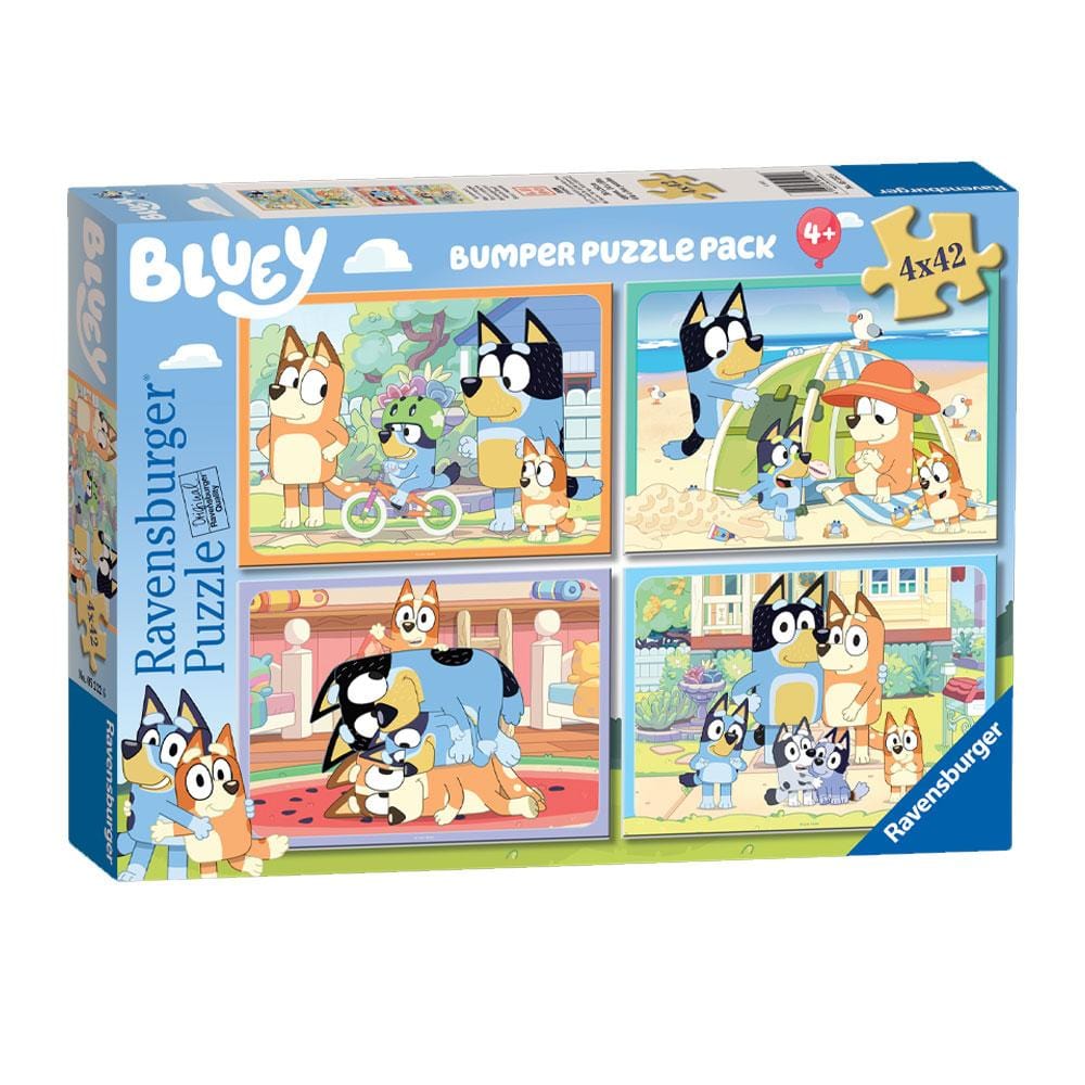 Bluey Gotta Be Done 4x 42pc Puzzle Box