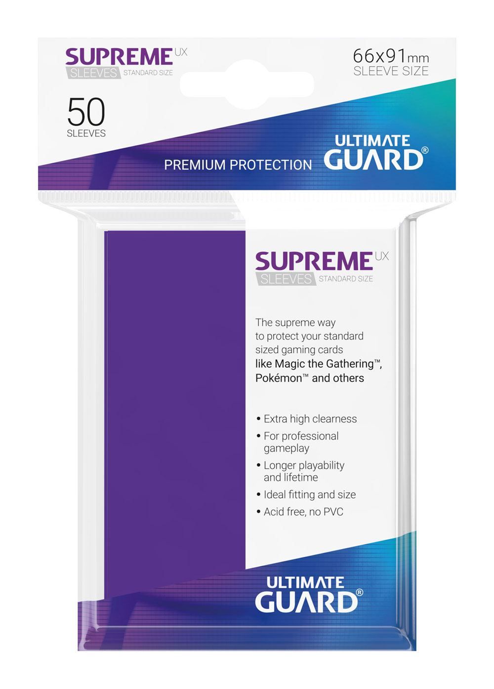 Ultimate Guard Supreme Sleeves Purple - 50 Count