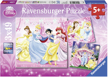 Disney Snow White Princesses Puzzles 3x49pc