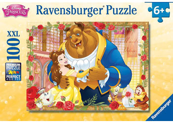 Disney Belle & Beast Glitter Puzzle 100pc